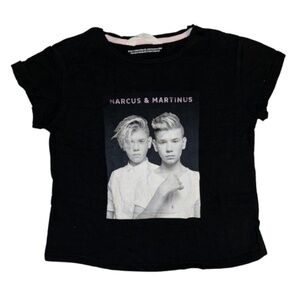 H&M Marcus & Martinus T Shirt Girls 5T black short sleeved crewneck kids